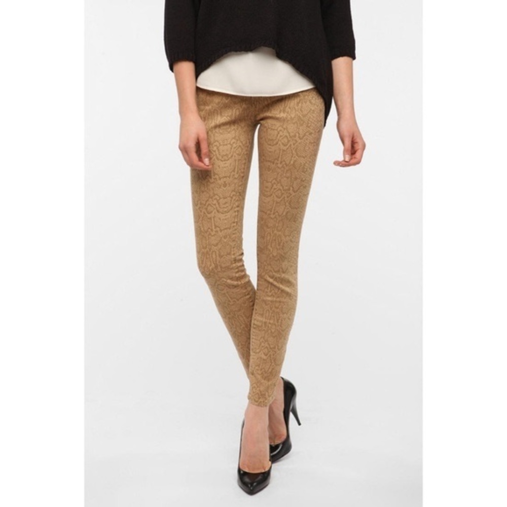 BDG High Rise Cigarette Ankle Pants Tan